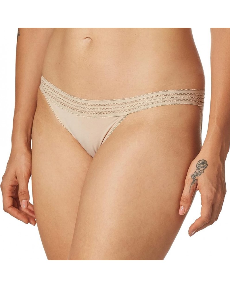 Women's Classic Cotton Lace Trim Bikini Panty Cashmere $8.67 Lingerie