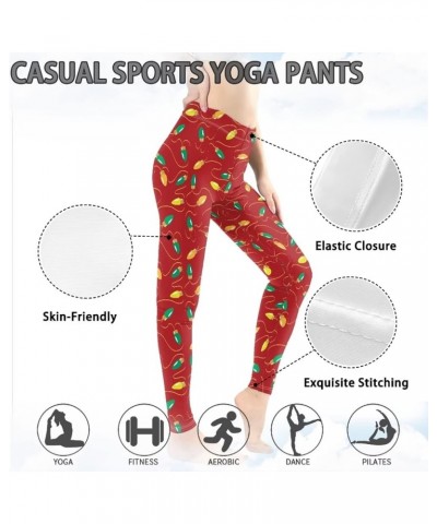 Womens Capri Legging Yoga Pants for Women Mesh Running Exercise Workout Leggings Neon Lights/Red $10.00 Leggings