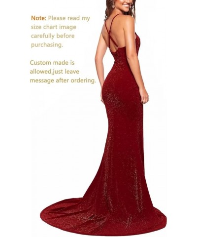 Women's Sparkle Deep V-Neck Bridesmaid Dresses Mermaid Glittery Prom Dresses Formal Gown Deep V-purple $27.96 Dresses