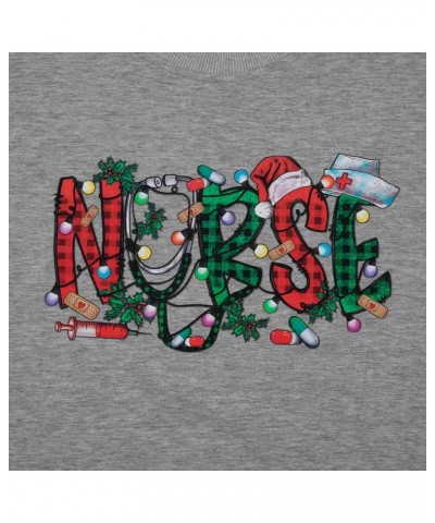 Christmas Shirts for Women Christmas Nurse Tshirt Nurse Letter Print Clothes Christmas Holiday Tops Grey5 $8.80 T-Shirts