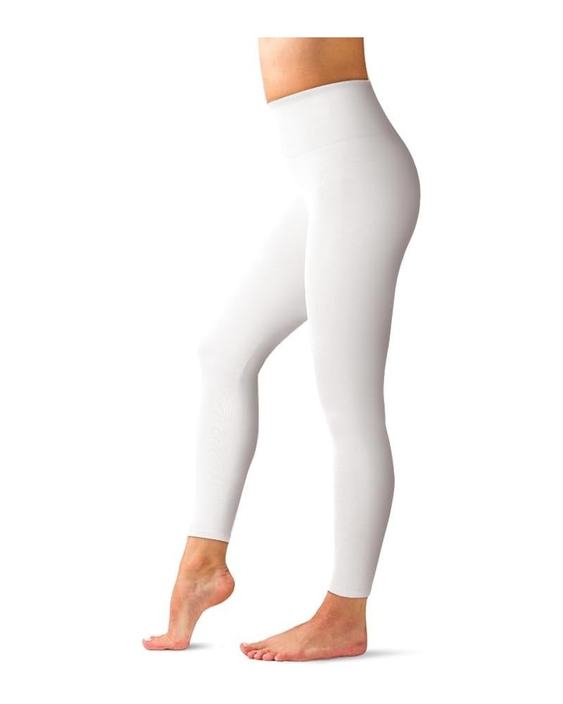 Women's No Muffin Top Leggings - Seamless, Shaping, High-Waisted Control Leggings White $11.24 Leggings