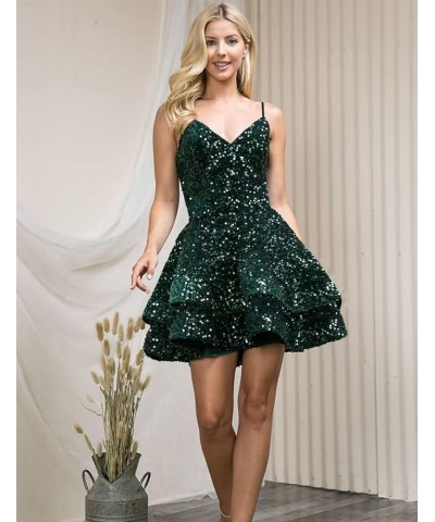 Sequin Short Homecoming Dresses for Teens Sparkly V Neck Prom Dresses 2024 Formal Cocktail Gown Sweet 15 16 Dresses White $28...