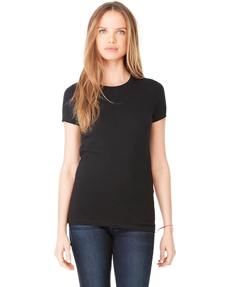 Canvas womens B8413 Solid Black Triblend $8.55 T-Shirts