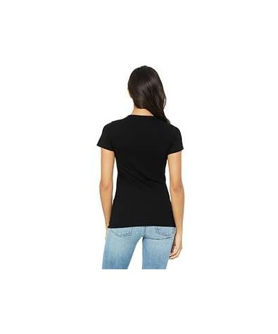 Canvas womens B8413 Solid Black Triblend $8.55 T-Shirts