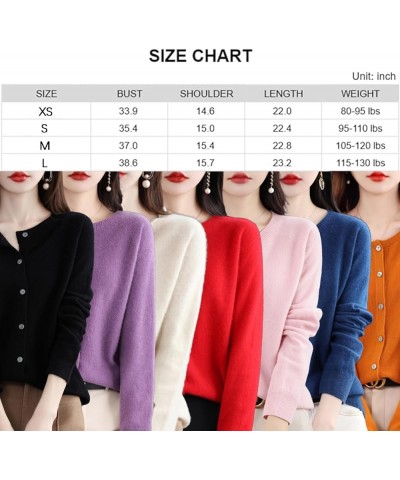 Cashmere Cardigan Sweaters for Women, Cashmere Sweaters for Women, Crew Neck Button Down Cardigan Sweater Black $20.09 Sweaters