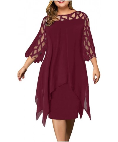 Women's Sequin Dress Plus Size Mesh Long Sleeve Party Cocktail Sparkle Glitter Evening Stretchy Mini Bodycon Dresses 02-wine ...