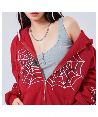 Y2K Pullover Hoodies For Men Women Teen Girls Oversized Graphic Spider Print Sweatshirts Vintage Gothic Streetwear N-newly-sp...