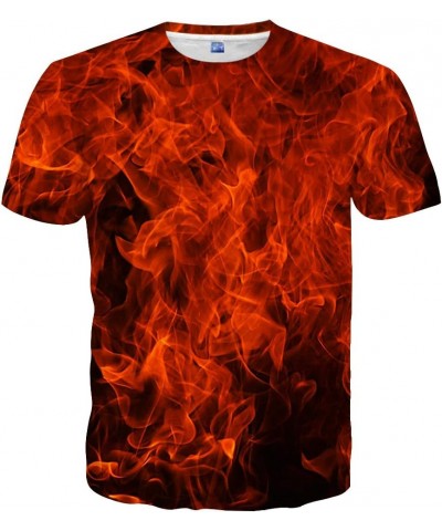 Shirts for Men Women Graphic Tees Unisex 3D Printed Short Sleeve Novelty Tops T-Shirts Dh-fire $13.49 T-Shirts