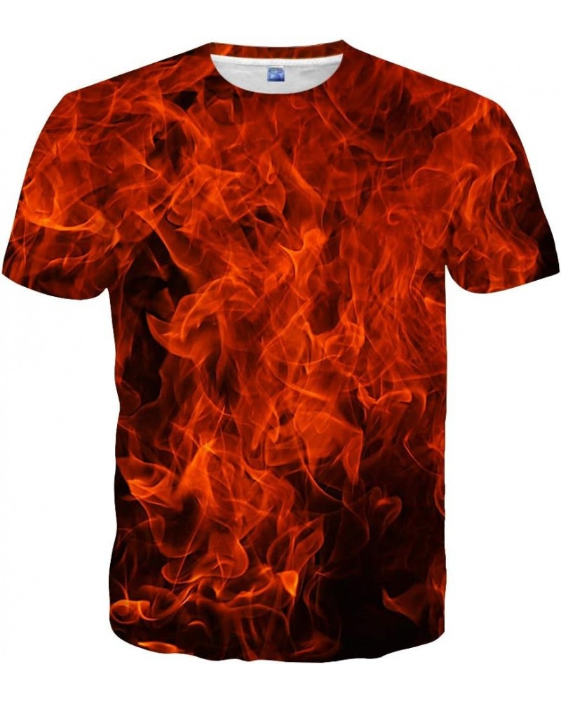 Shirts for Men Women Graphic Tees Unisex 3D Printed Short Sleeve Novelty Tops T-Shirts Dh-fire $13.49 T-Shirts