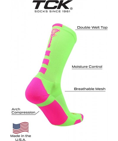 Men's Crew Neon Green/Hot Pink $10.81 Socks