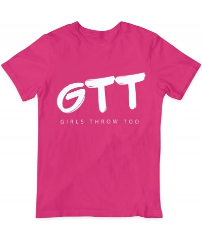T Shirt for Women Apparel Men Softball Athletic GTT Cornhole t-Shirts Pink Fuschia $12.18 Activewear