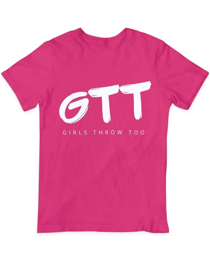 T Shirt for Women Apparel Men Softball Athletic GTT Cornhole t-Shirts Pink Fuschia $12.18 Activewear