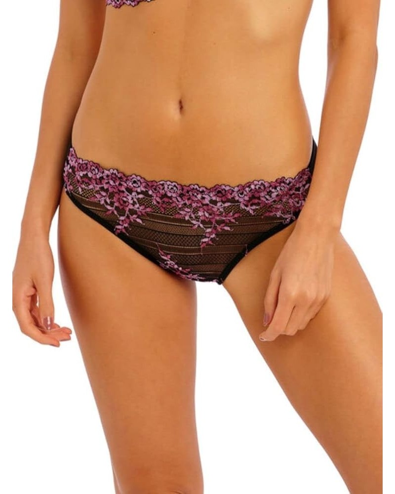 Women's Embrace Lace Bikini Black/Berry Multi $11.59 Lingerie