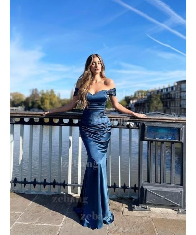 Women's Formal Dresses Off Shoulder Long Mermaid Prom Dress V-Neck Strapless Satin Gowns and Evening Dresses Champagne $28.16...