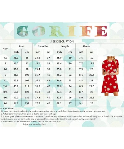 Women's Summer Dots Patterned Shirt Dress Round Nek Swing Dress Dots Brown $11.04 Dresses