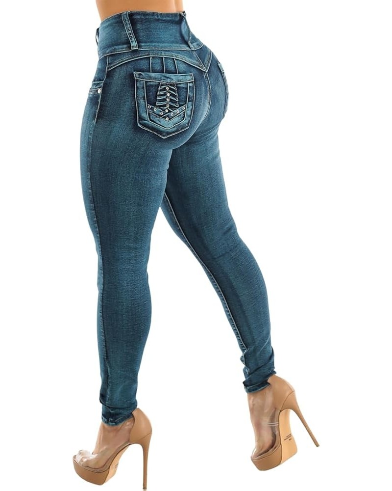 Butt Lifting Jeans for Women - High Waisted Skinny Levanta Cola Stretch Jeans 10884x_h294mdsndwsh Blue $31.20 Jeans