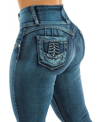 Butt Lifting Jeans for Women - High Waisted Skinny Levanta Cola Stretch Jeans 10884x_h294mdsndwsh Blue $31.20 Jeans