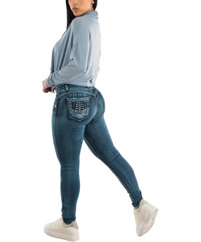 Butt Lifting Jeans for Women - High Waisted Skinny Levanta Cola Stretch Jeans 10884x_h294mdsndwsh Blue $31.20 Jeans