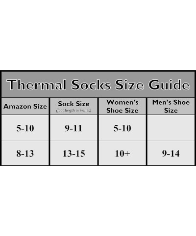 Thermal Socks For Men Women 4/6 Pairs Thick Heated Warm Winter Boot Socks - Insulated Extreme Cold Weathers Red Assorted 4 Pa...