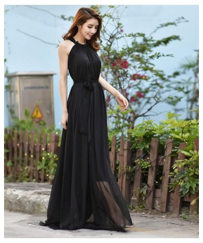 Women's Chiffon Floral Holiday Beach Bridesmaid Maxi Dress Sundress Tropical Fruits $21.60 Dresses