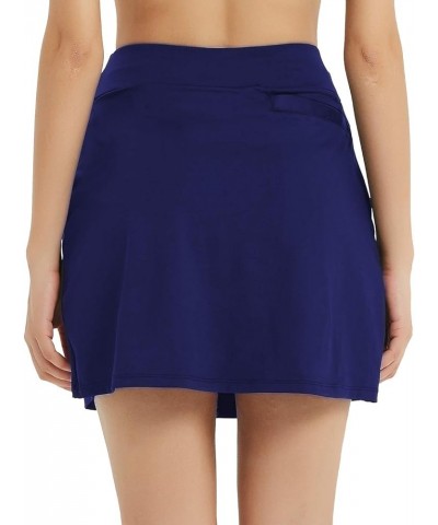 UPF 50+ Women's Active Athletic Skirt Sports Golf Tennis Running Skort with Pockets Navy $11.43 Skirts