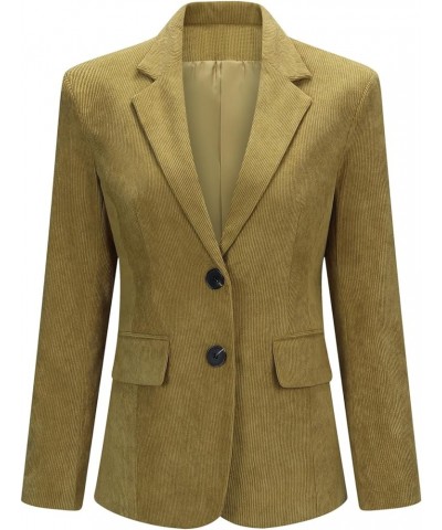Womens Velvet Blazer Jacket Slim Fit 1 Button Casual Lapel Office Dress Coat Yellow $21.07 Blazers