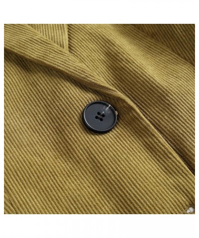 Womens Velvet Blazer Jacket Slim Fit 1 Button Casual Lapel Office Dress Coat Yellow $21.07 Blazers