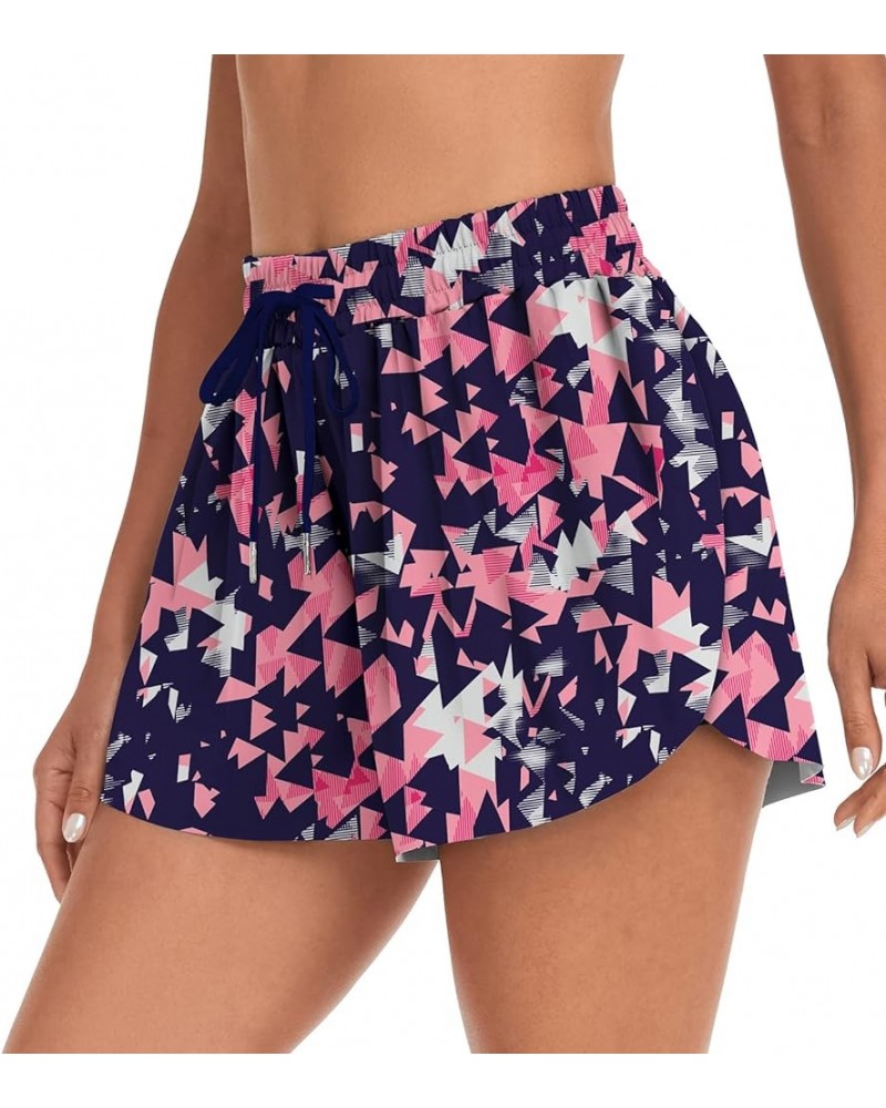 Women's Athletic Tennis Shorts High Waisted Running Shorts Pocket Summer Beach Shorts Tie Dye $9.51 Activewear