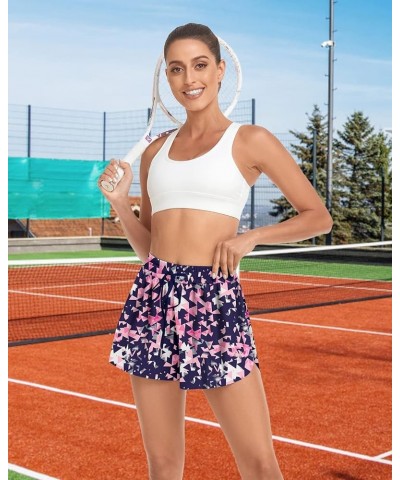 Women's Athletic Tennis Shorts High Waisted Running Shorts Pocket Summer Beach Shorts Tie Dye $9.51 Activewear