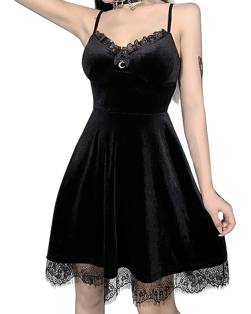 Gothic Lolita Mini Dresses Ruffled Off Shoulder A-Line Vintage Punk Dress Black a $16.49 Dresses