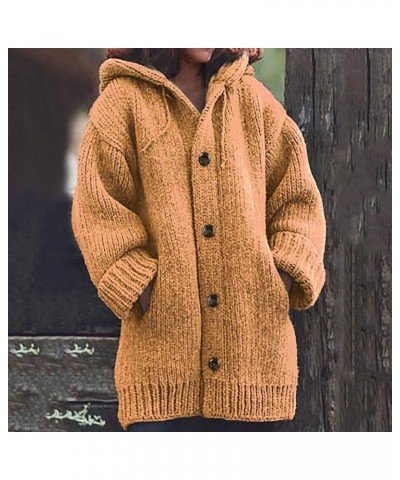 Fall Clothes for Women 2023 Casual Warm Long Sleeve Knit Sweaters Fashion Loose Solid Color Winter Outdoor Women Clothes Oran...