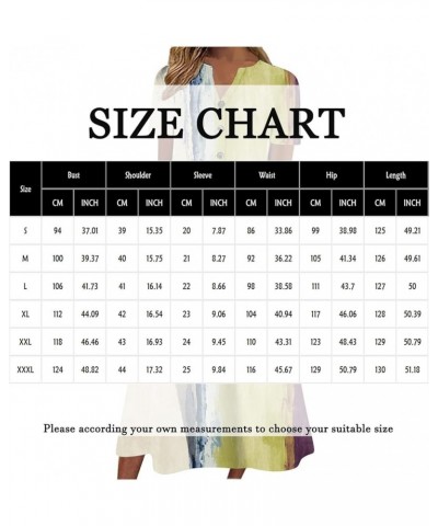 Womens Summer Dresses 2023 Casual Floral Print Boho Beach Sundress V-Neck Button Down Loose Midi Dress with Pockets 04-yellow...