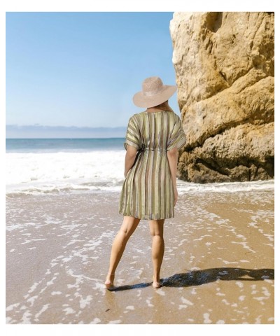 Women's Bathing Suit Cover-up Casual Dress for Women,1 Multicolor, Stripes $12.64 Swimsuits