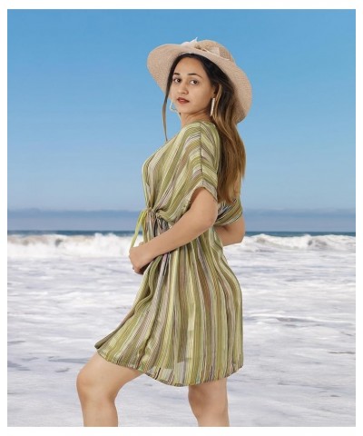 Women's Bathing Suit Cover-up Casual Dress for Women,1 Multicolor, Stripes $12.64 Swimsuits