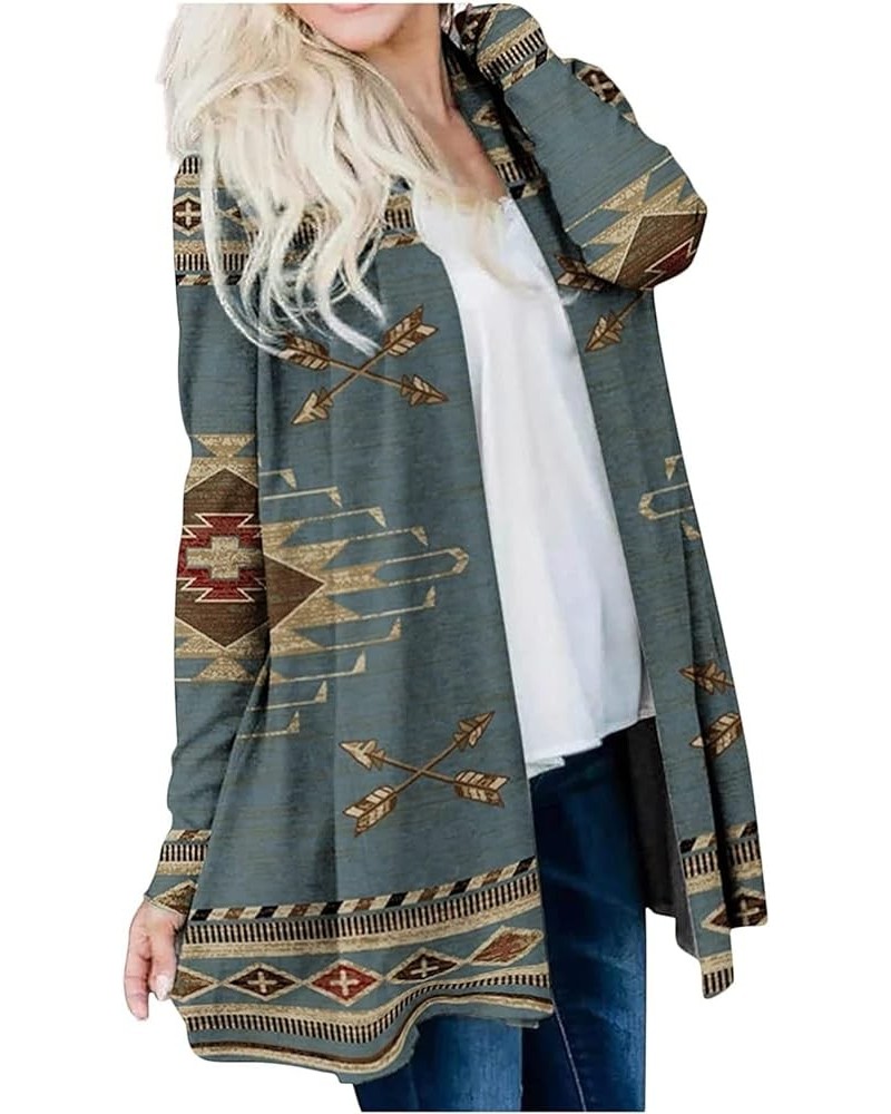 Cardigan For Women Christmas Casual Loose Plus Size Tops Jackets Fashion Print Open Front Long Sleeve Shirts Coats H Gray $8....