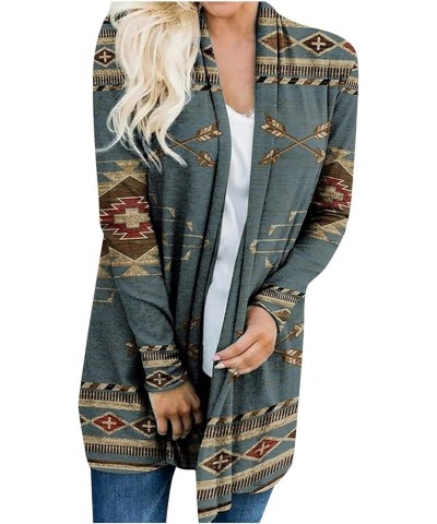 Cardigan For Women Christmas Casual Loose Plus Size Tops Jackets Fashion Print Open Front Long Sleeve Shirts Coats H Gray $8....