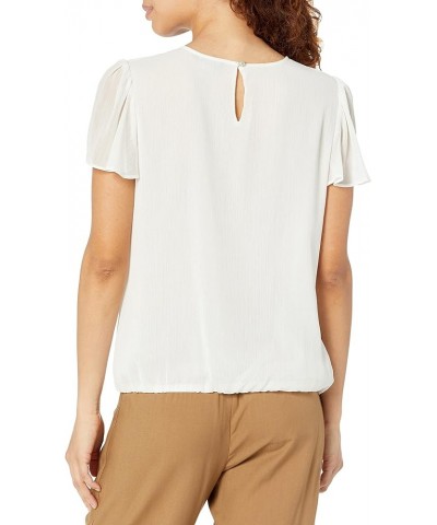 Women's Solid Bubble Blouse Ivory $13.40 Blouses