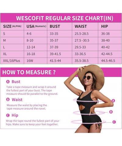 One Piece Swimsuits for Women, Tummy Control High Waisted Lace Up Twist Front Cutout Ruched Bathing Suit Hot Pink $14.19 Swim...