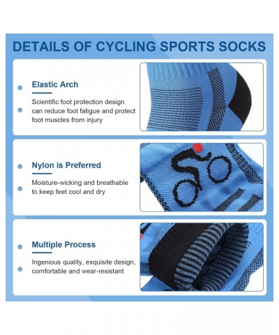 5 Pairs Mens Cycling Socks Sports Bike Socks Unisex Nylon Colorful Athletic Socks Breathable Cycling Gifts for Women $9.24 Ac...