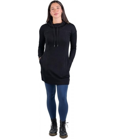 Woolly Clothing Women's Merino Pro-Knit Wool Hooded Dress - Mid Weight - Wicking Breathable Anti-Odor Black $55.35 Hoodies & ...