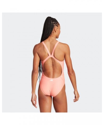 Women's Standard Big Bars Graphic Swimsuit Coral Fusion/Shadow Navy/White $15.75 Swimsuits