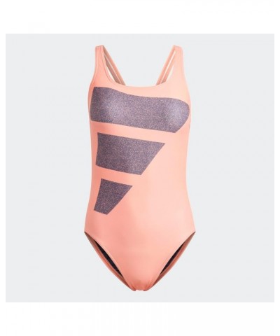 Women's Standard Big Bars Graphic Swimsuit Coral Fusion/Shadow Navy/White $15.75 Swimsuits