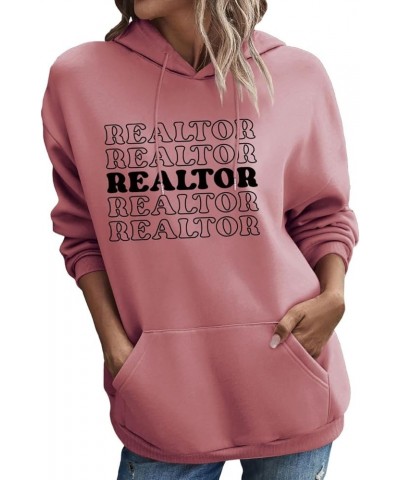 Hoodie for Women Realtor Drawstring Hooded Sweatshirt Fashion Fall Tops Funny Loose Fit Pullover with Pocket 4 $13.10 Hoodies...