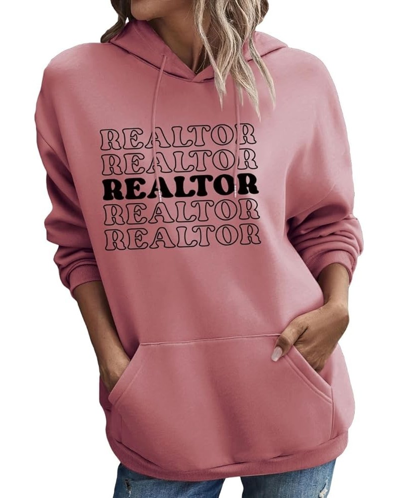 Hoodie for Women Realtor Drawstring Hooded Sweatshirt Fashion Fall Tops Funny Loose Fit Pullover with Pocket 4 $13.10 Hoodies...