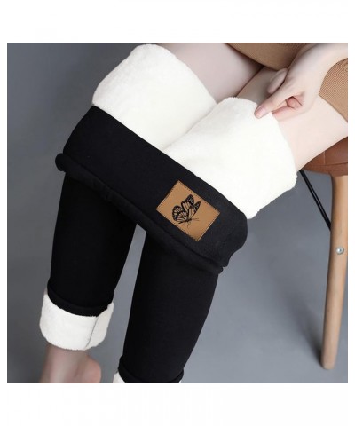 Fleece Lined Leggings for Women Winter Warm High Waist Stretchy Thick Cashmere Leggings Workout Thermal Pants Black $12.89 Le...