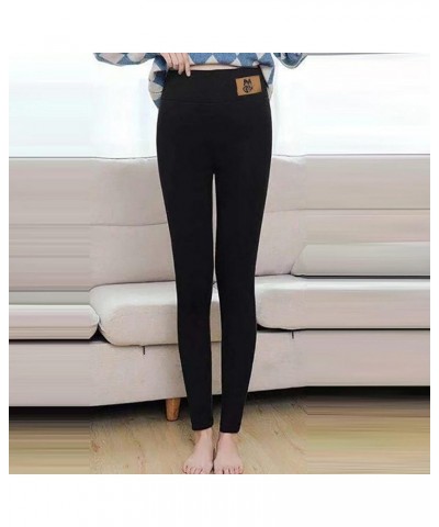 Fleece Lined Leggings for Women Winter Warm High Waist Stretchy Thick Cashmere Leggings Workout Thermal Pants Black $12.89 Le...