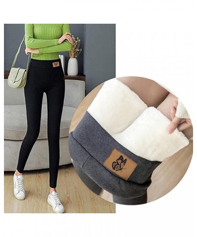 Fleece Lined Leggings for Women Winter Warm High Waist Stretchy Thick Cashmere Leggings Workout Thermal Pants Black $12.89 Le...