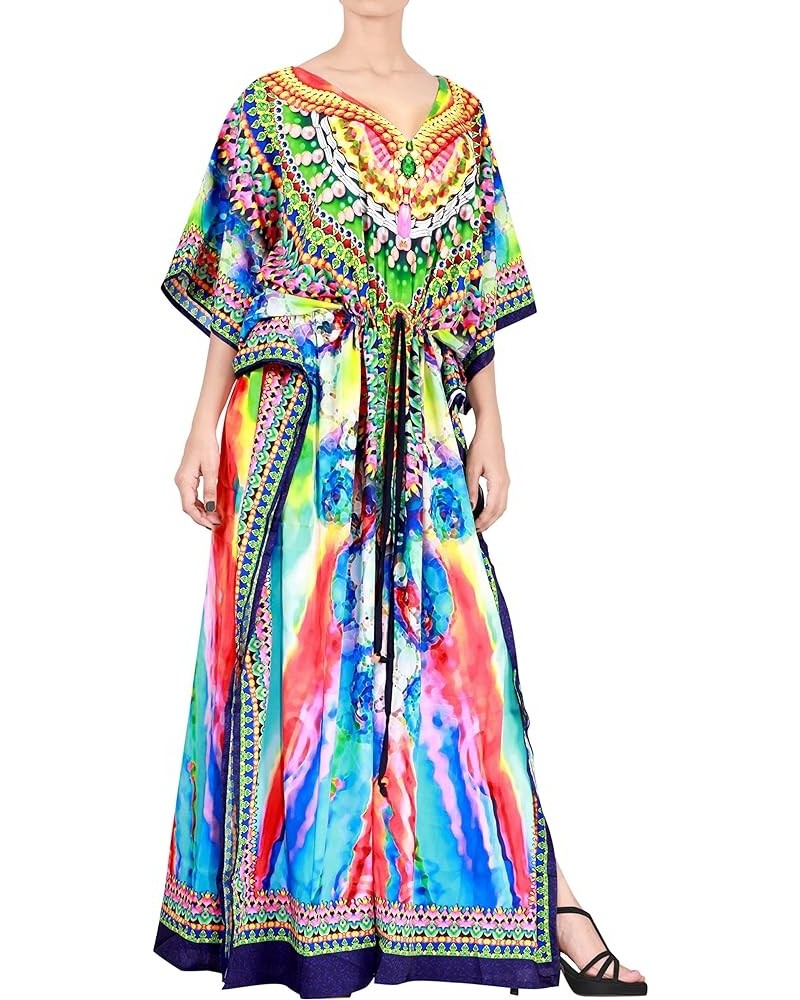 Women's African Beach Maxi Slit Dresses Caftan Loungewear Dashiki Print Casual Long Cover up Caftans for Women Plus One Size ...