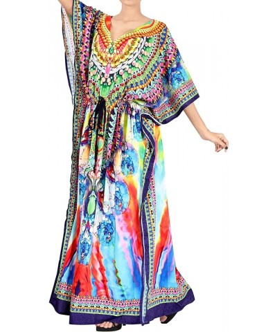 Women's African Beach Maxi Slit Dresses Caftan Loungewear Dashiki Print Casual Long Cover up Caftans for Women Plus One Size ...