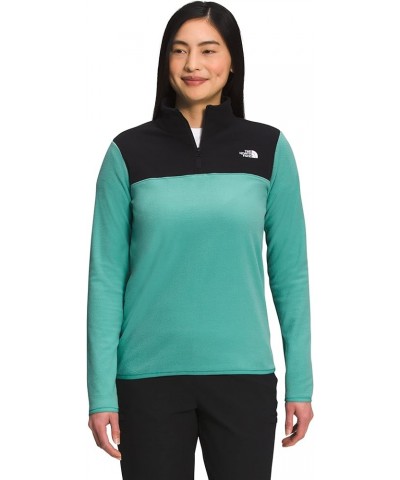 Women's TKA Glacier ¼ Zip Fleece Jacket Tnf Black/Wasabi $28.10 Jackets